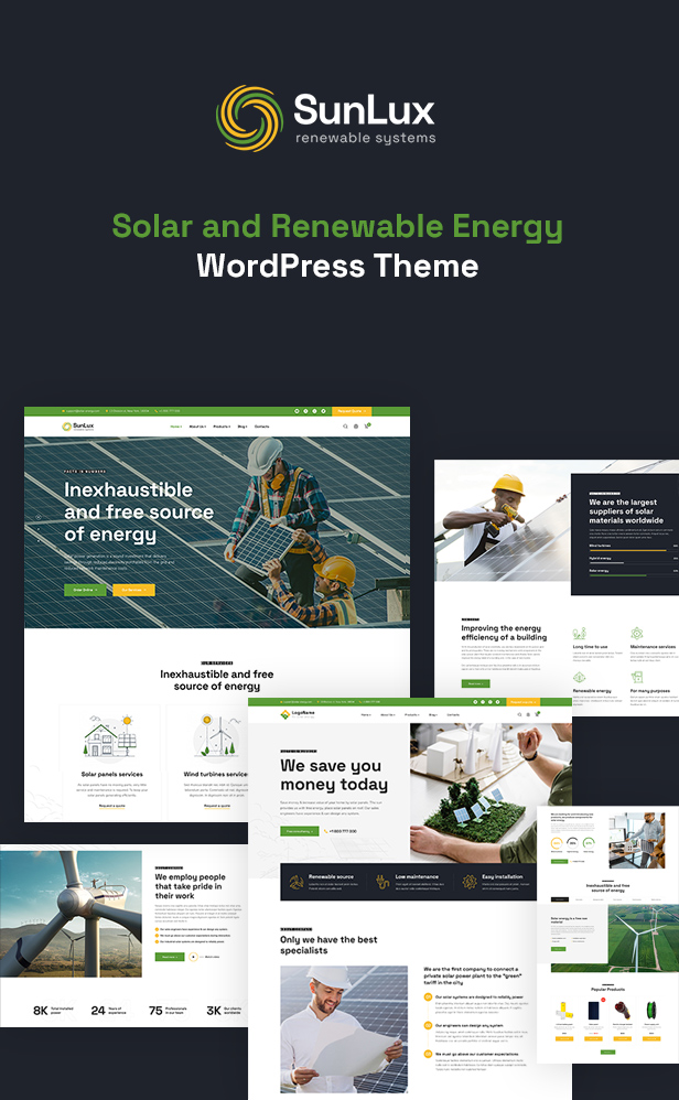 Sunlux - Solar and Renewable Energy WordPress Theme - 4