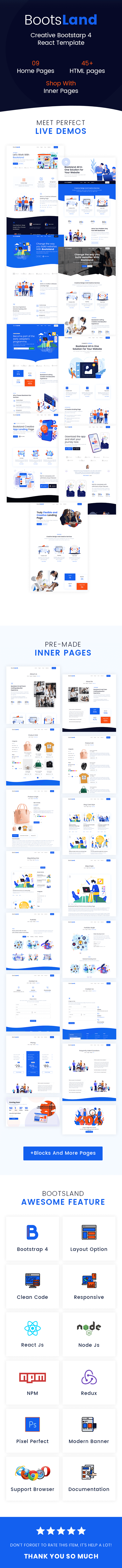 Bootsland - React Creative Landing Page - 3