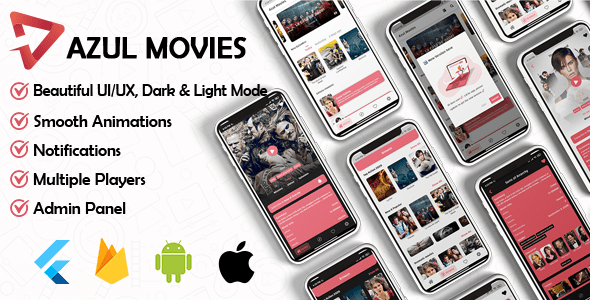 Movies App Admin panel movies series tv Flutter