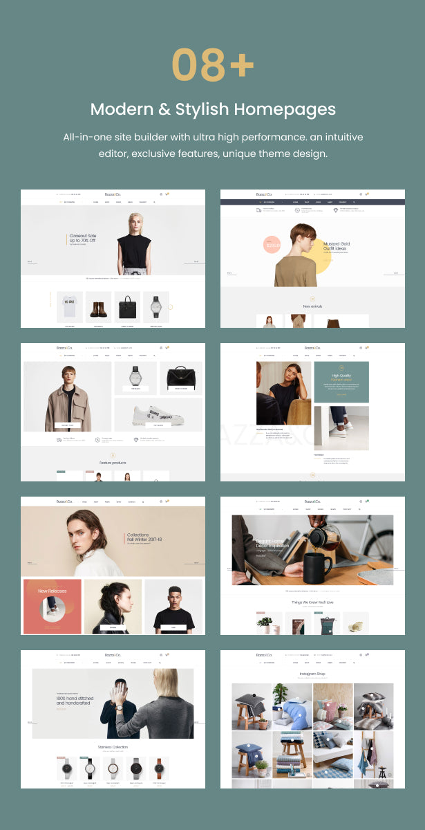 08+ Modern & Stylish Homepages