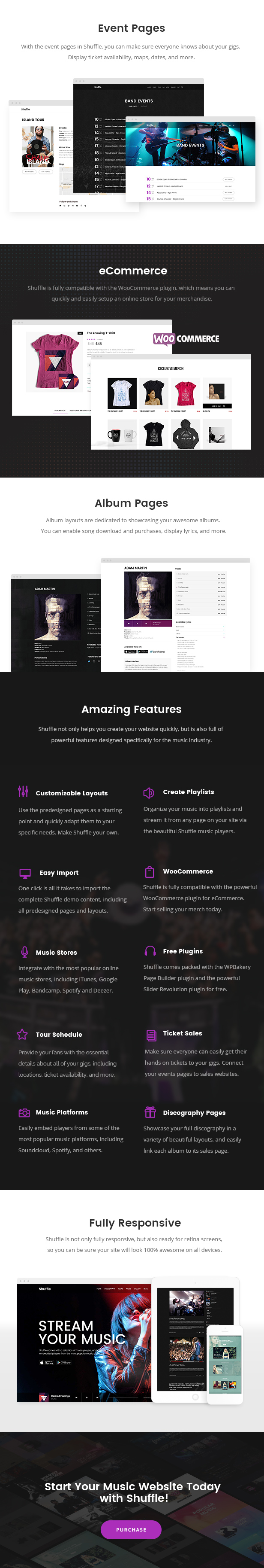 Shuffle - Music WordPress Theme - 3