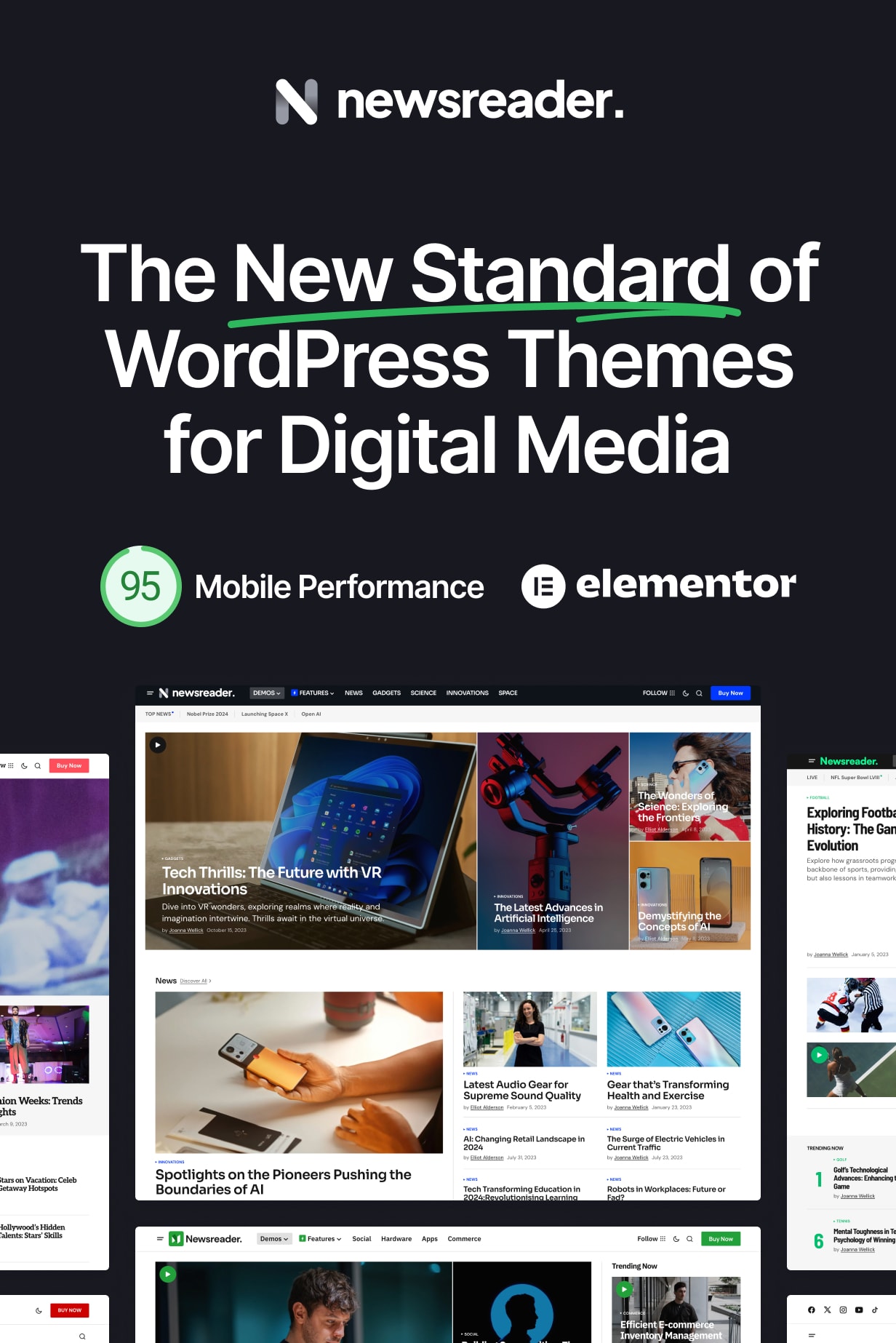 Newsreader - Revolutionary WordPress Theme for Digital Media - 1