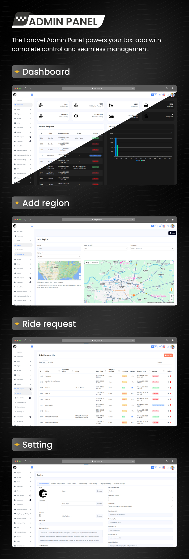 Taxi - Flutter Online Taxi Booking Full Solution with Bidding | User | Driver | Admin Laravel Panel - 32