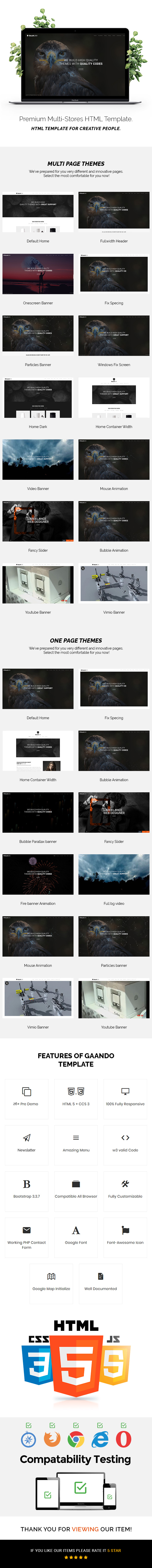 Gaando - Responsive Portfolio And Multipurpose HTML Template - 1