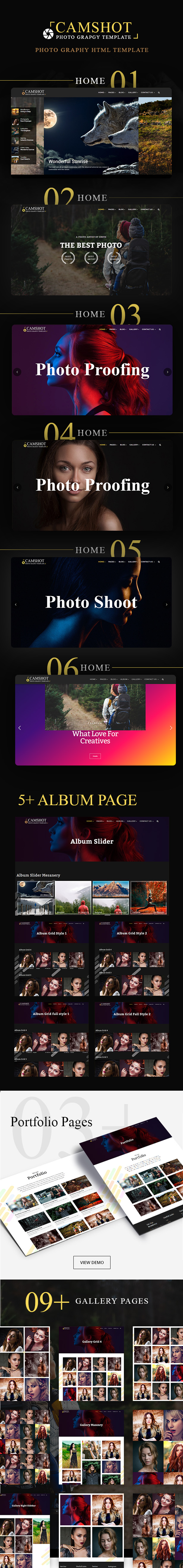 CamShot : Photography Portfolio HTML Template 