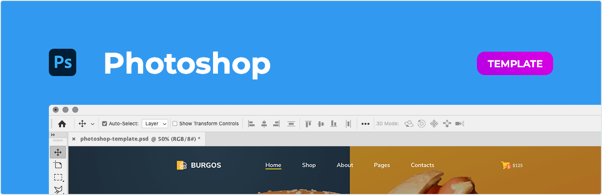 Burgos – Street Food Template for Photoshop
