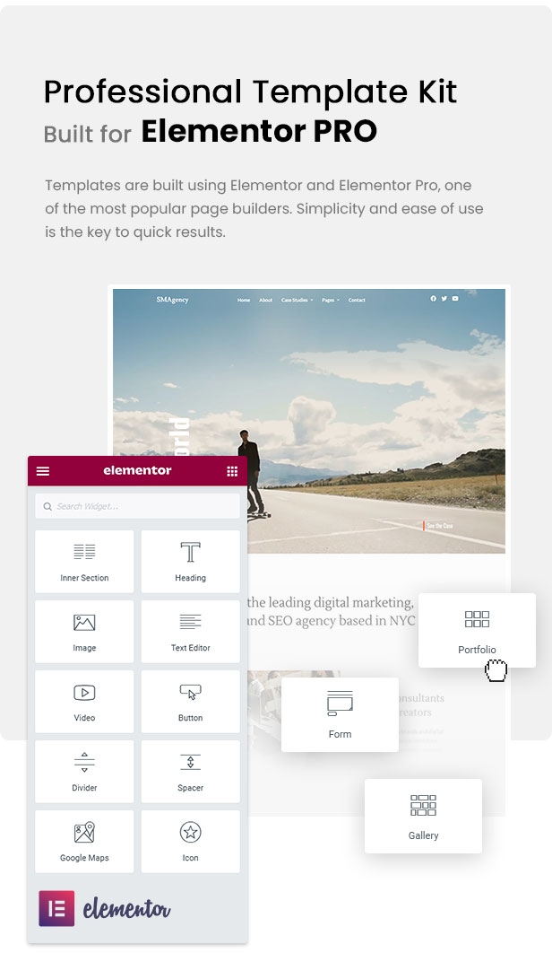 SMAgency - SEO Marketing Agency Elementor Template Kit - 1