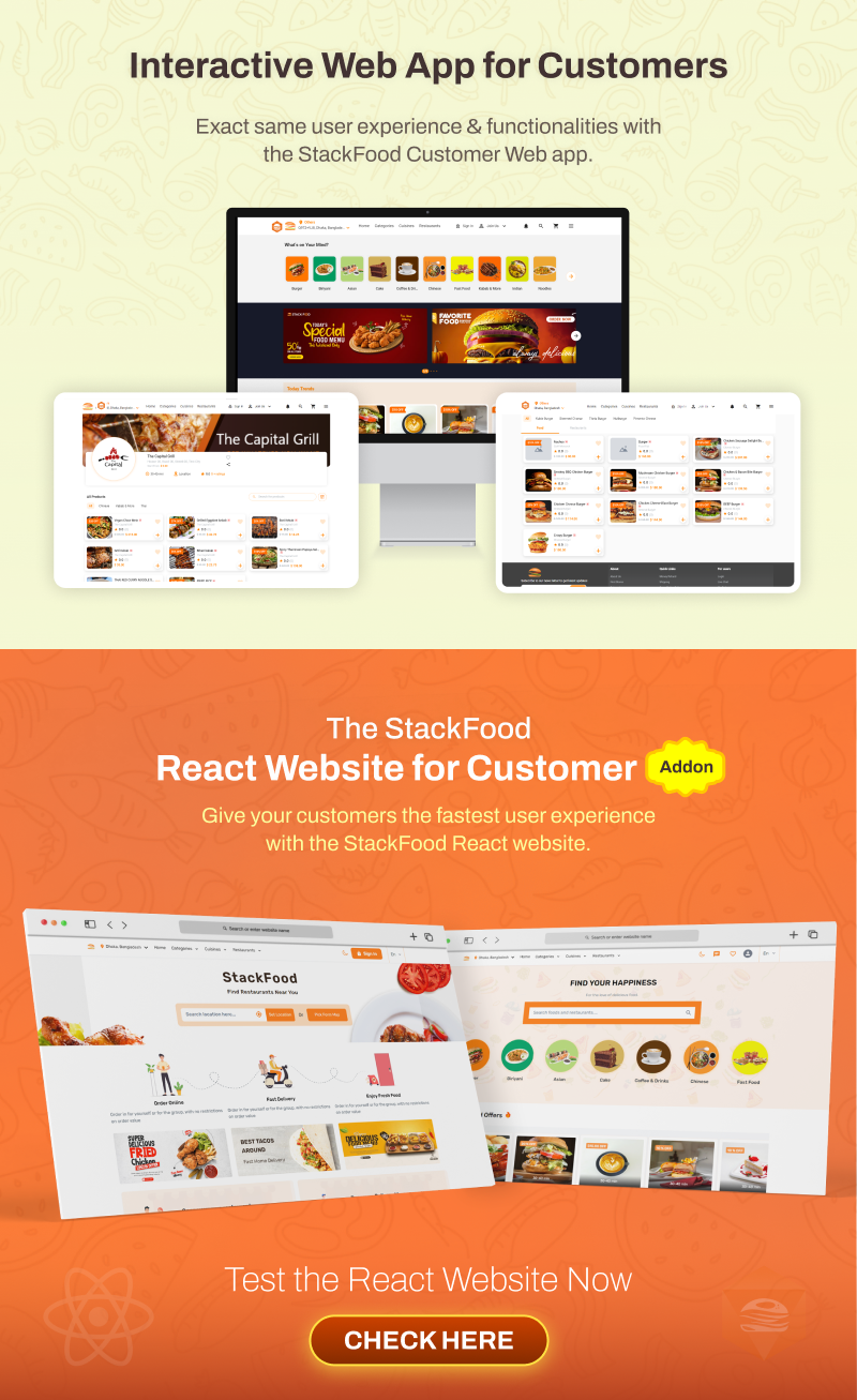 StackFood multi restaurant food delivery app source code by 6amtech