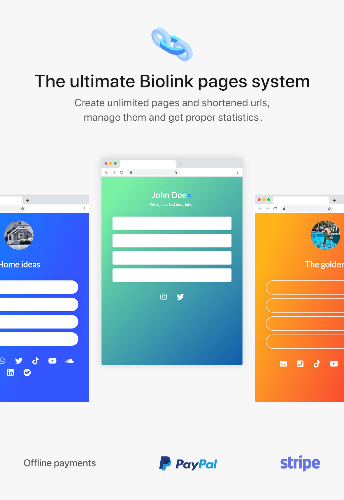 Biolinks Instagram Tiktok Bio Links Url Shortener Saas Ready By Altumcode