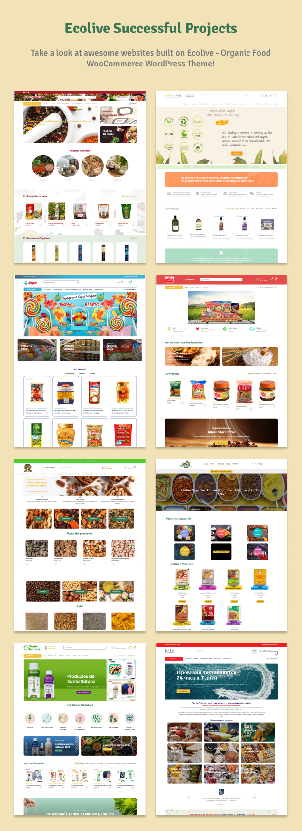 Ecolive - Organic Food WooCommerce WordPress Theme projects showcase