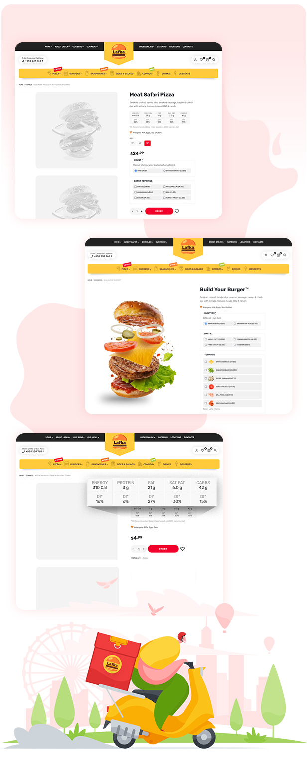 Lafka - Multi Store Burger - Pizza & Food Delivery WooCommerce Theme - 15