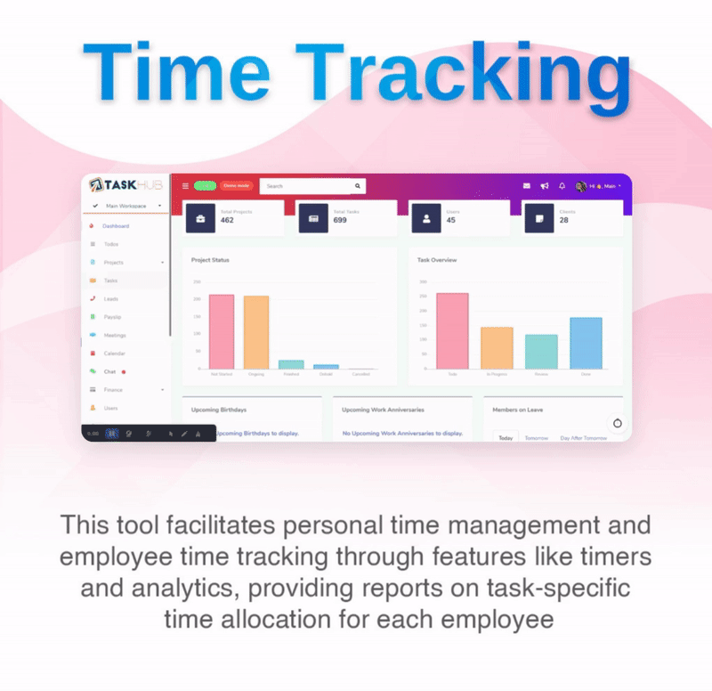 Time Tracking and Time Sheet - Taskhub