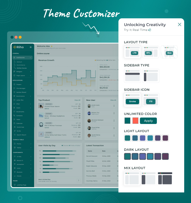 Riho – Bootstrap Admin Dashboard Template