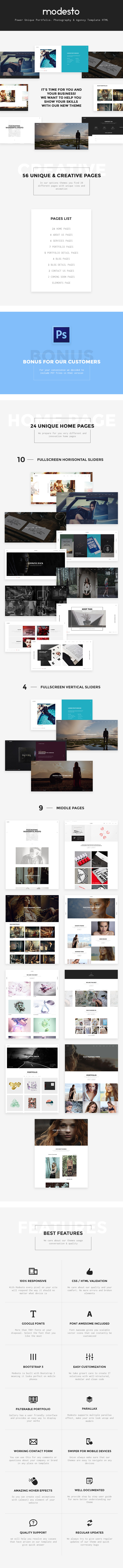 Modesto - Power Unique Portfolio, Photography & Agency HTML Template - 3