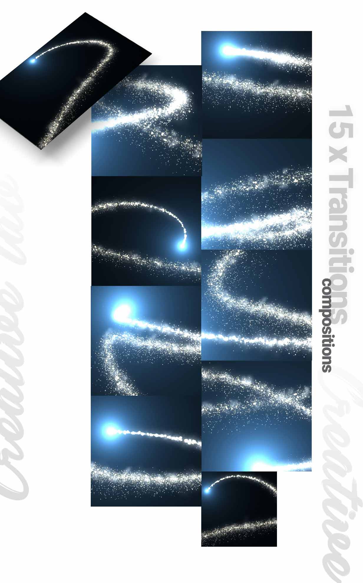 200+圣诞新年晚会倒计时活动演示视频转场烟花粒子图标元素背景包-AE扩展脚本