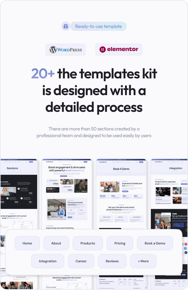 OneSecond - Email Marketing Service Elementor Template Kit - 3