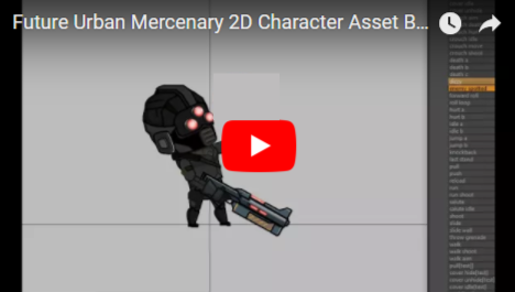 Future Urban Mercenary Game Character Sprites - 1
