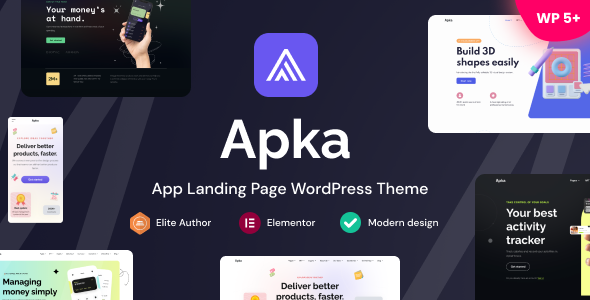 Apka - App Landing Page WordPress Theme