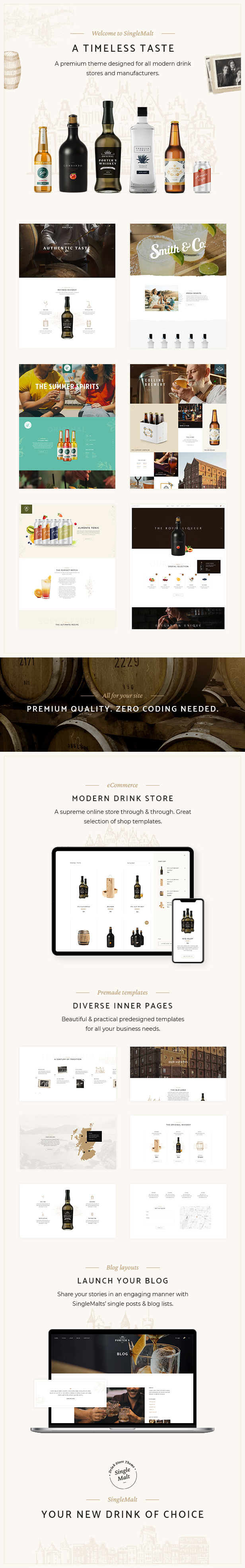 SingleMalt - Drink Store WordPress Theme - 1