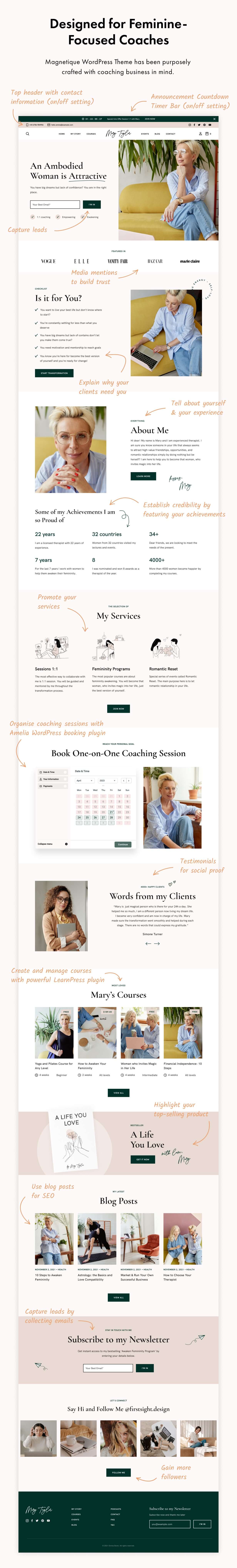 Magnetique — Coaching Online Courses WordPress