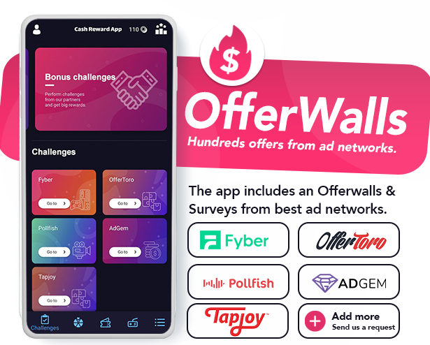 Premium Rewards App - CPI Offers System & Rewards App & HTML5 Mini Games + PHP Laravel Admin Panel - 7