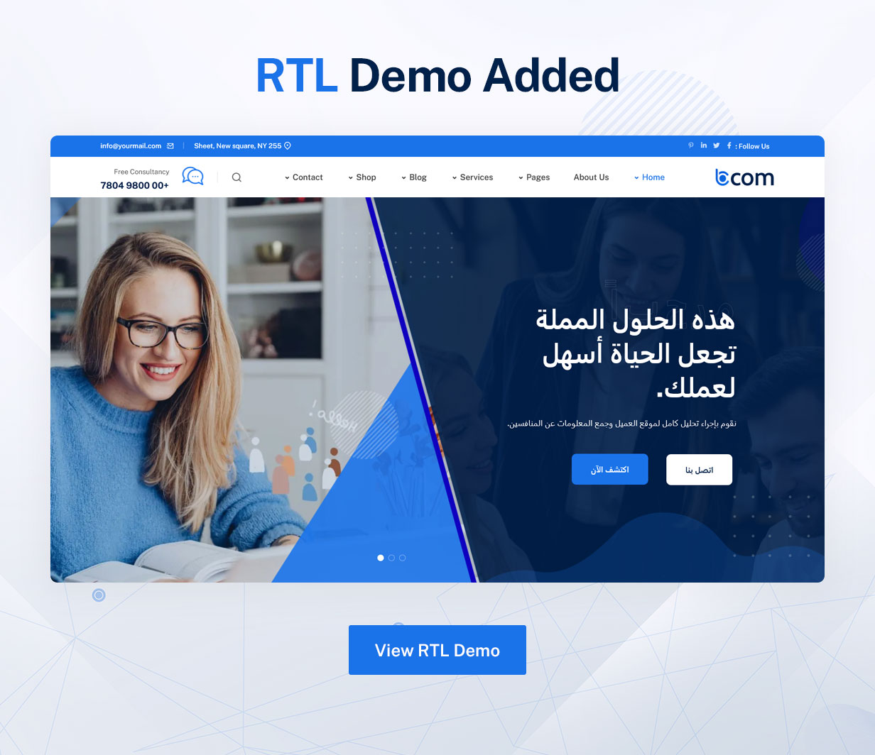 Bcom - Consulting Business WordPress Theme - 1