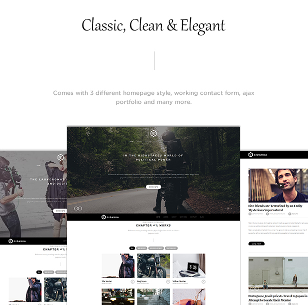 Cizarua - Responsive One Page Portfolio Template - 2