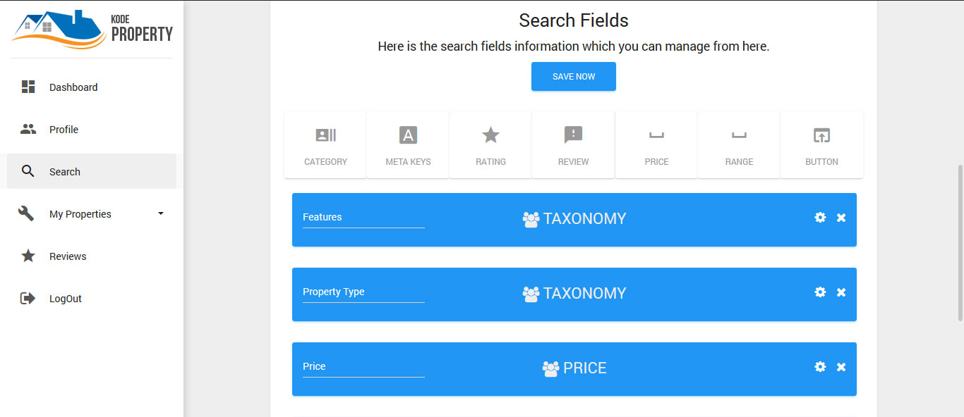Create Search Filter from User Panel