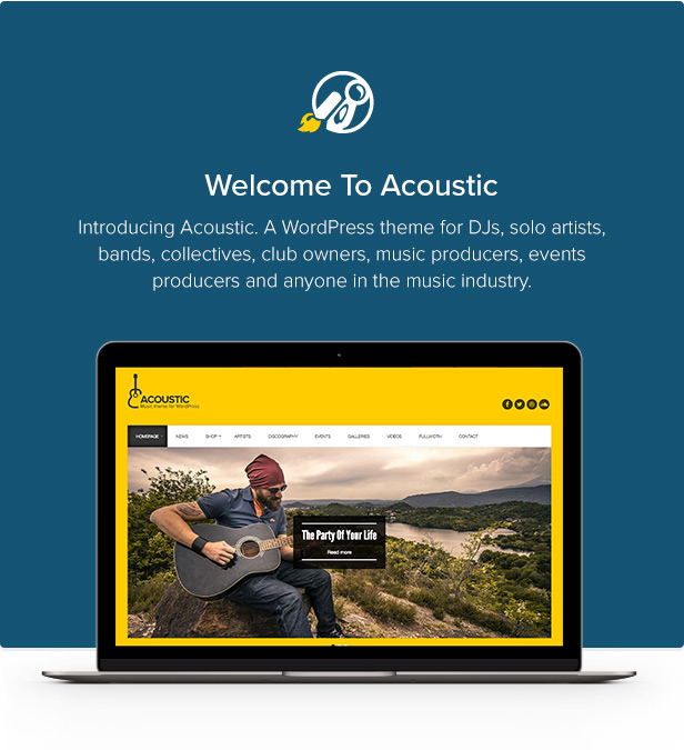Acoustic - Premium Music WordPress Theme - 1