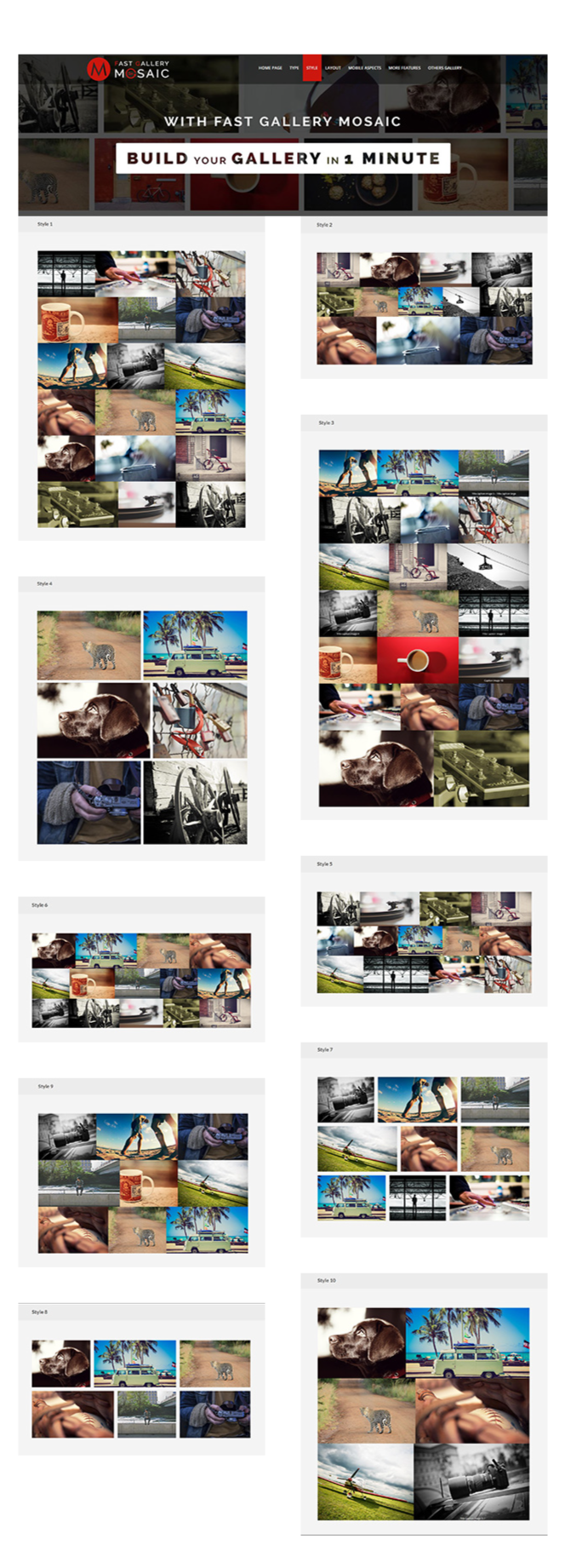 Fast Gallery Mosaic - WordPress Plugin - 3