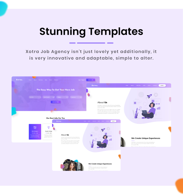 Stunning Templates - Xotra Recruitment Job Agency PSD Template