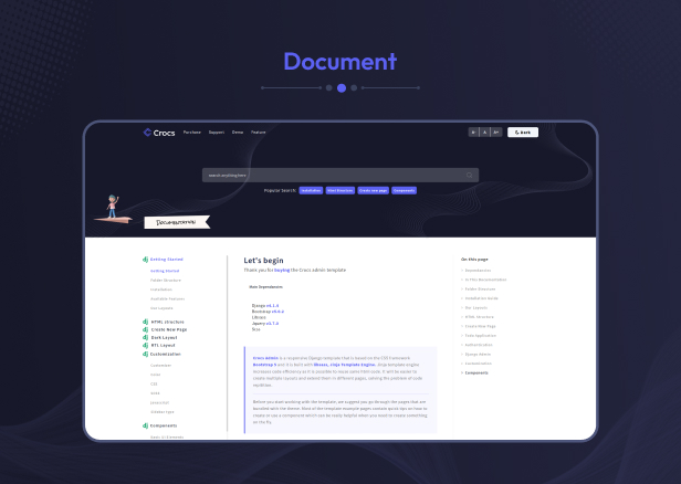 Crocs Admin Dashboard theme
