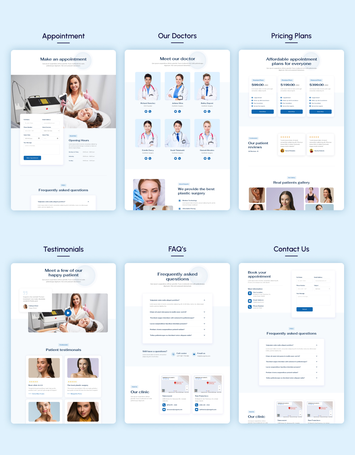Surgeria - Plastic Surgery Clinic Elementor Pro Template Kit - 2