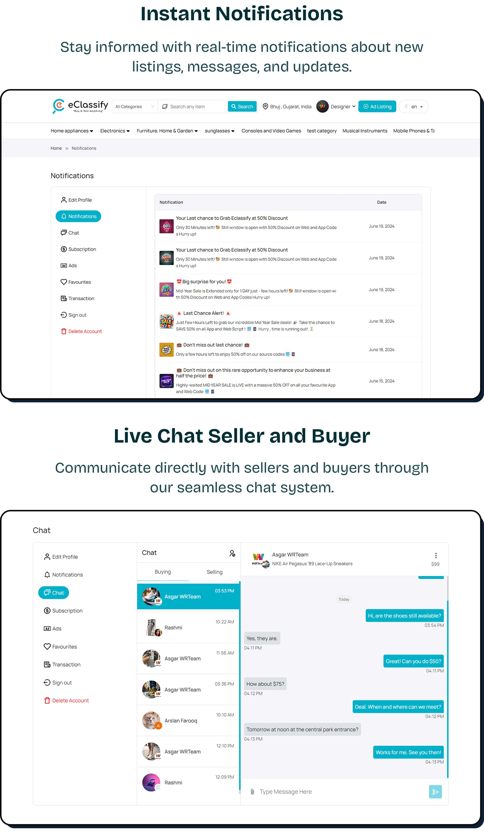 eClassify - Classified Buy and Sell Marketplace Flutter App with Laravel Admin Panel - 22