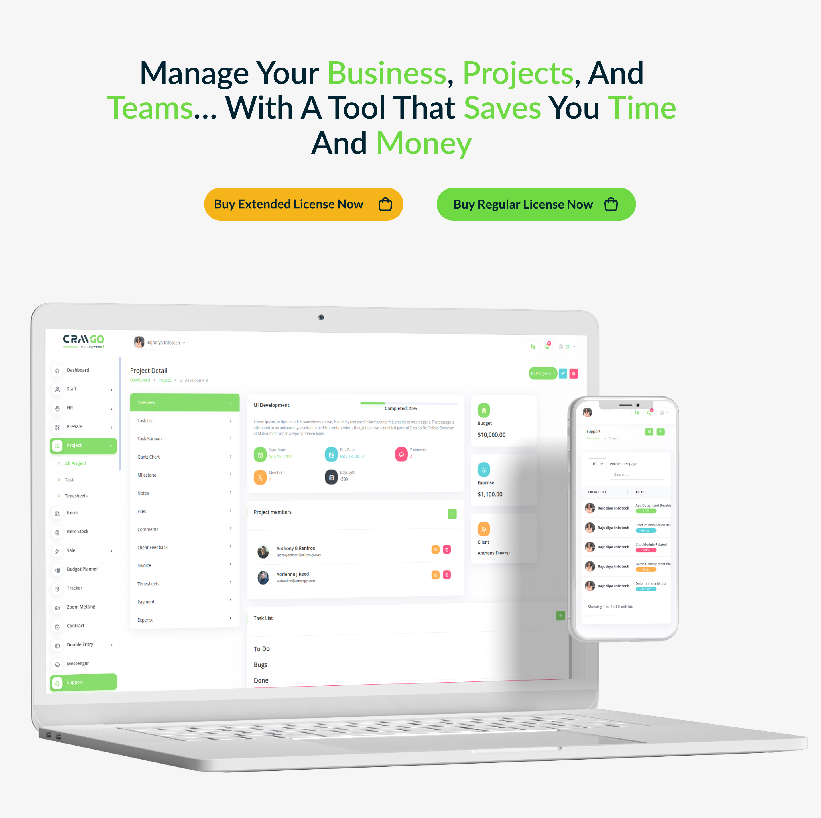 CRMGo SaaS - Projects, Accounting, Leads, Deals & HRM Tool - 6