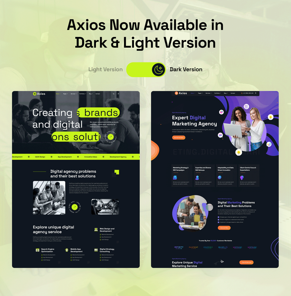 Axios - Digital Agency WordPress Theme