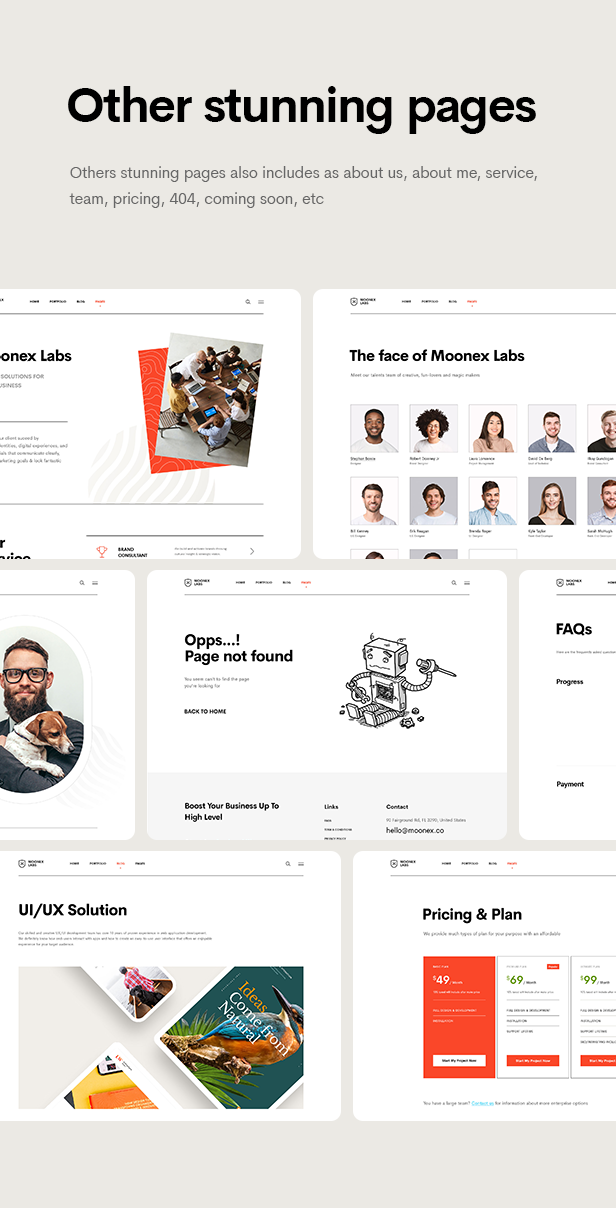 Moonex  - Portfolio & Agency HTML Template - 10
