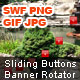 Sliding Buttons Banner Rotator