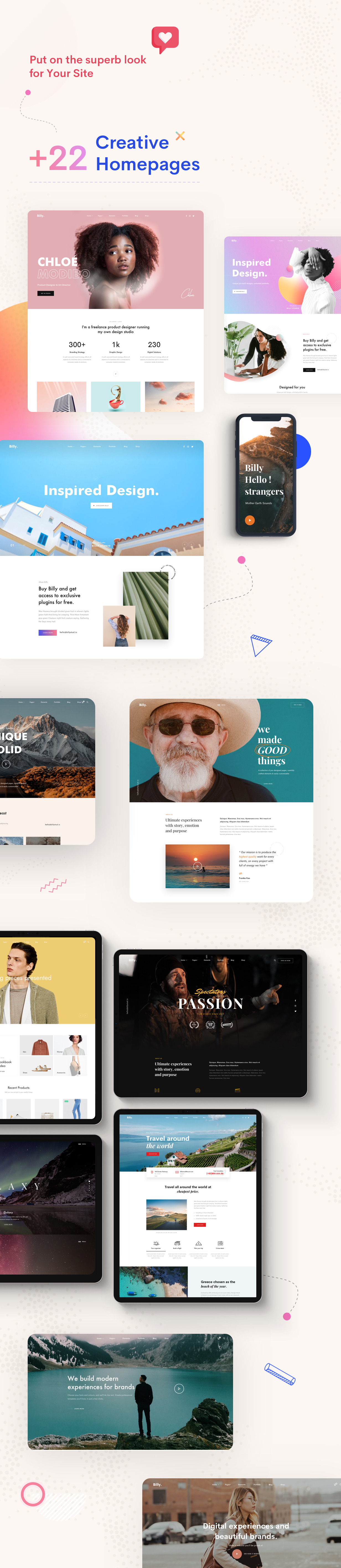 Billey - Creative Portfolio & Agency Elementor WordPress Theme