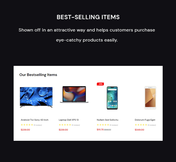 Best-selling items