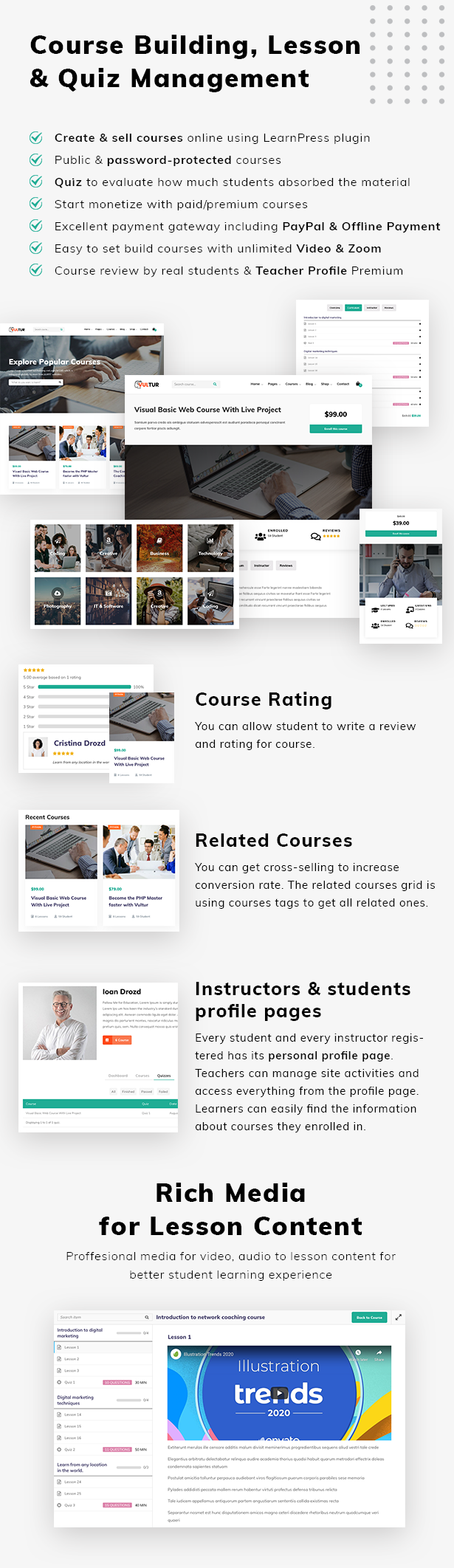 Coach Online Courses & LMS Education WordPress - Vultur - 4