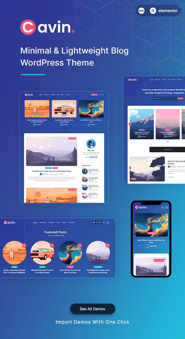 Cavin | Minimal & Lightweight WordPress Blog Theme