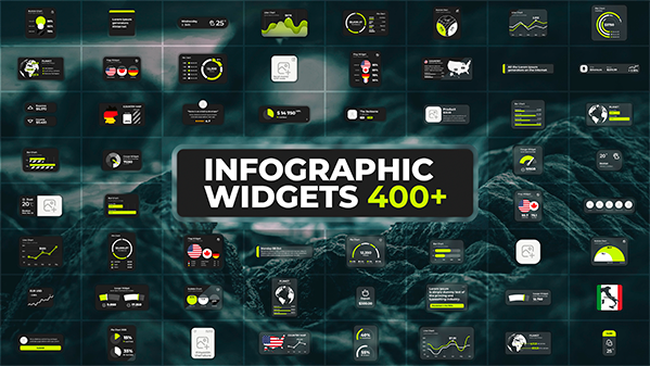 IG01 | Infographics Pack - Glass Widgets