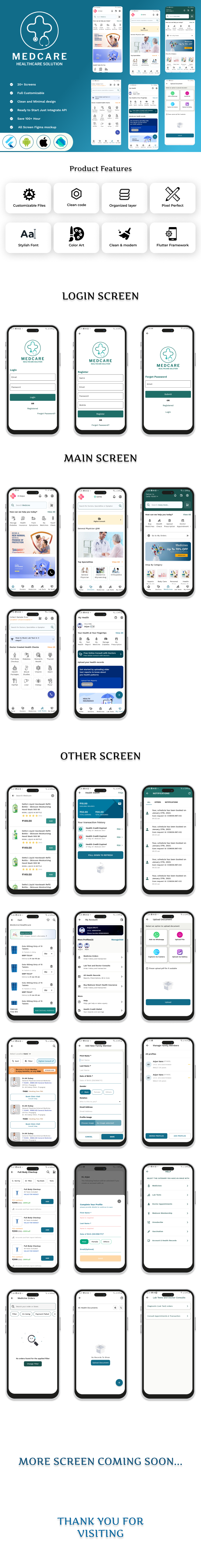 MedCare | 24x7: A Complete Flutter App UI Template - 2