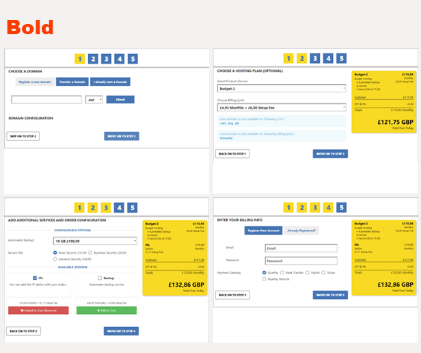 WHMCS one page template - Quick checkout