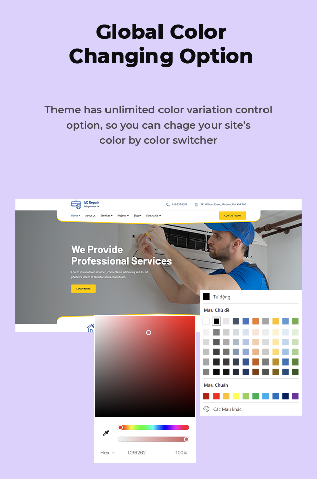Global Colors Option Available