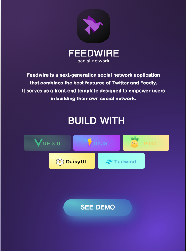 Feedwire Social Network (mix of Twitter & Feedly)