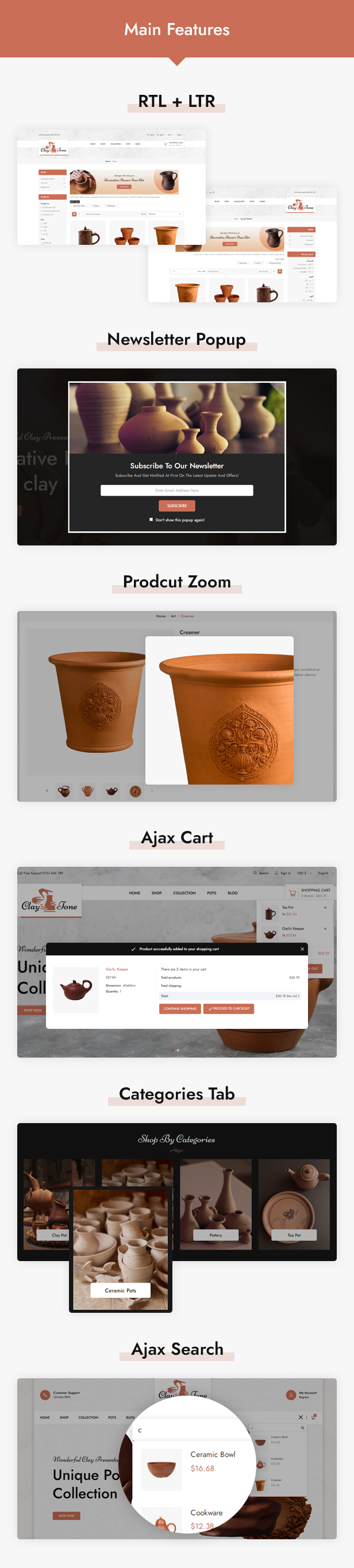 Claytone Features