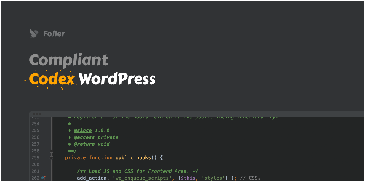 Codex WordPress compilant