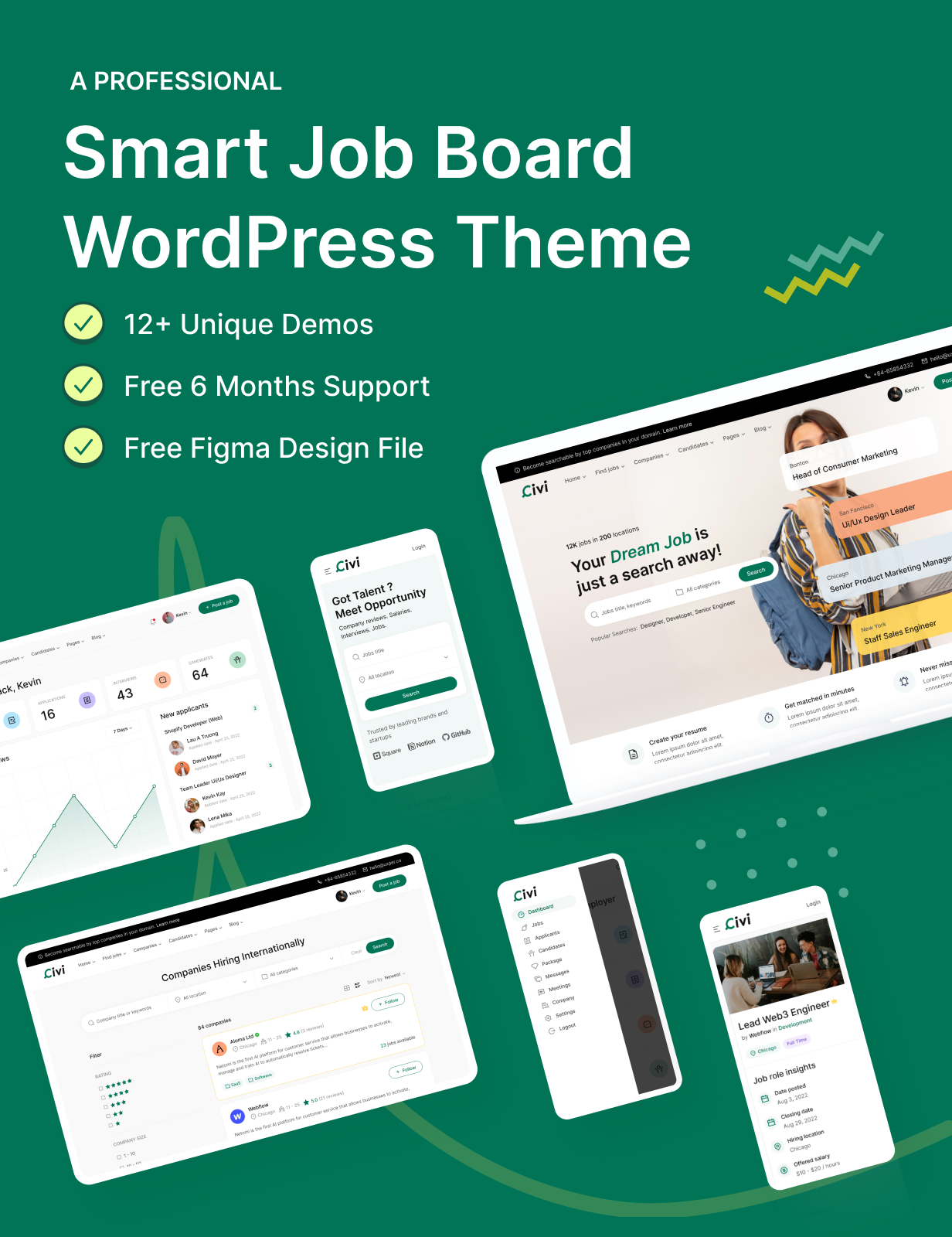 Civi Jobs Board WordPress Theme